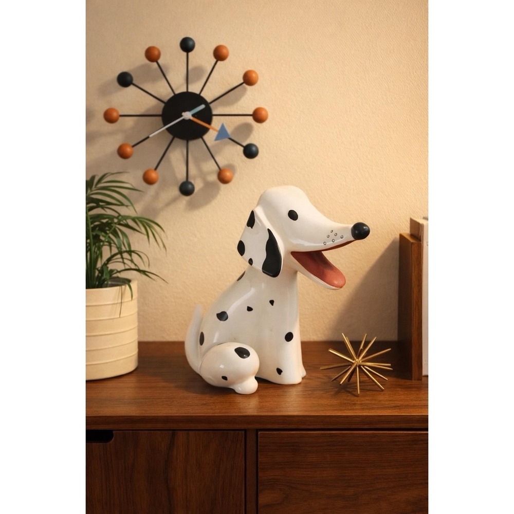 Royal Dux Dalmatian Dog Figurine Czech Porcelain MCM 6" Whimsical Spotted Pup